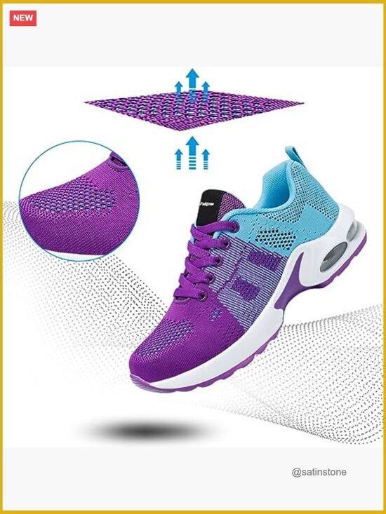 BROYON Men Lightweight Mesh Air Cushion Running Shoes for Walking